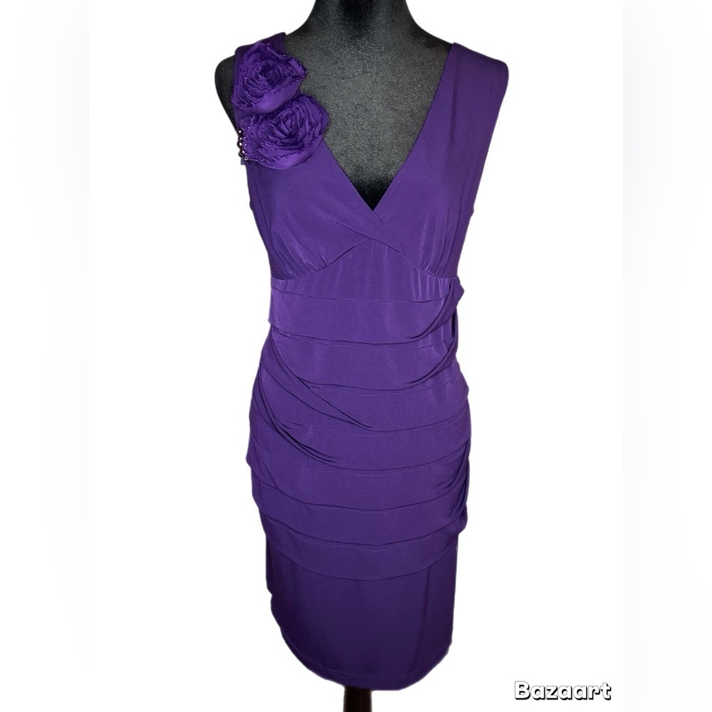 Connected Apparel Deep Purple Dress Size 12P